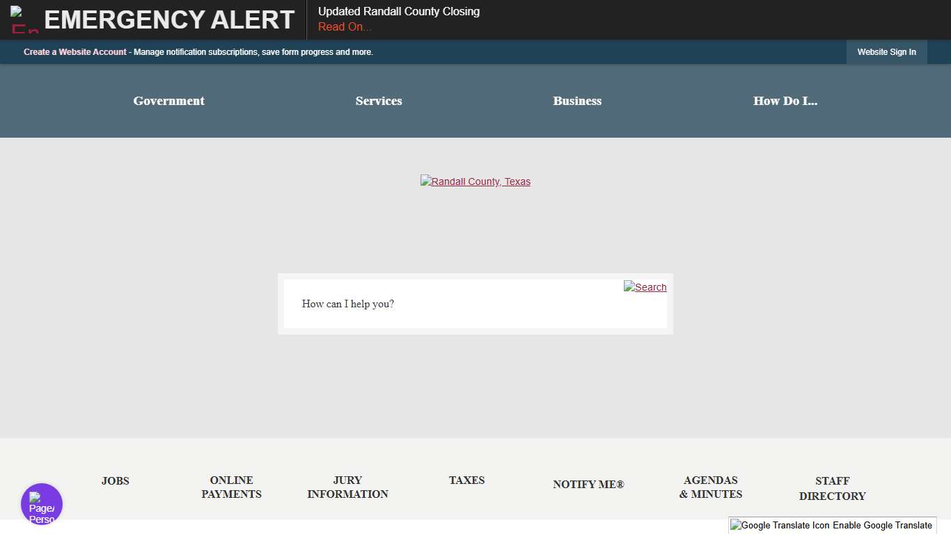 Randall County, TX Official Website